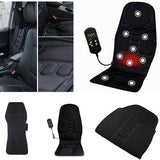 12V Car Household Heated Full Body Massage Seat Cushion Back Lumbar Pain Relief Vibration Massager