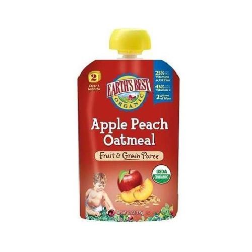 Earth's Best Baby Foods Apl/Pch/Oatmeal (12x4.2OZ )