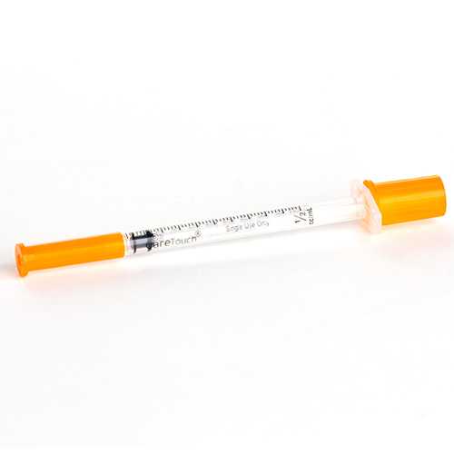 Care Touch Insulin Syringes 30G  0.5cc  1/2 in.  Bx/100