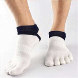 1 Pair Of Mens Cotton Toe Socks Five Finger Sports Outdoor Work Cotton Colours