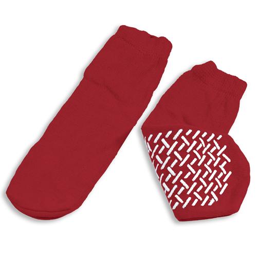 Slipper Socks; Small  Red Pair Child Size 4-6