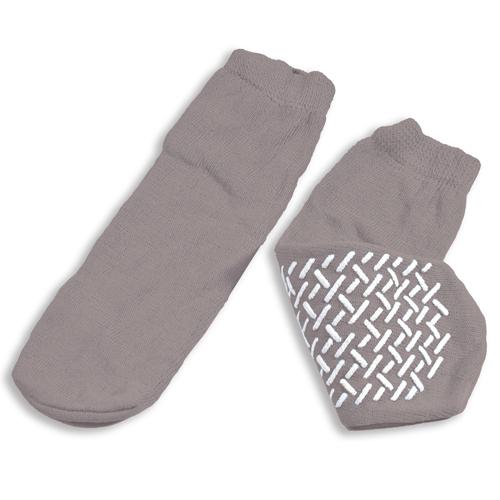 Slipper Socks; XXL Grey Pair Men's 12-13