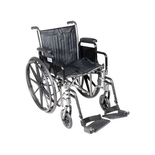 Wheelchair Econ Rem Desk Arms W/ELR  Dual Axle 18
