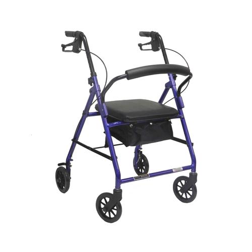 Aluminum Rollator w/Loop Brake Black  4-Wheel