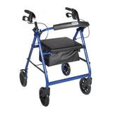 Rollator 4-Wheel with Pouch & Padded Seat  Black - Drive