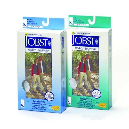 Jobst ActiveWear 15-20 Knee-Hi Socks White Medium