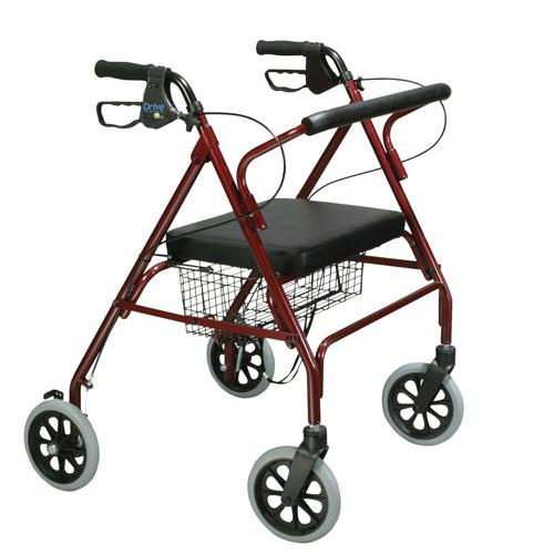 Rollator Oversize With Loop Bk Red Bariatric Steel(10215RD-1)