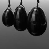 3pcs Black Obsidian Kegel Exercise Manual Massager Egg 1pc 100mm Muscle Tightening Stick