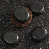 4Pcs Natural Hot Stone Massage Basalt Rocks Oval Shape Palm Stones Massager