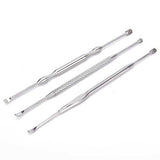 3pcs Spiral Silver Ear Wax Removal Earpick Cleaner Kit Curette Tool