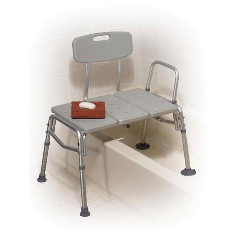 Transfer Bench Plastic (Drive) 3-Section and Backrest-Gray