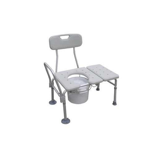 Transfer Bench & Commode Combination w/Plastic Seat(KD)