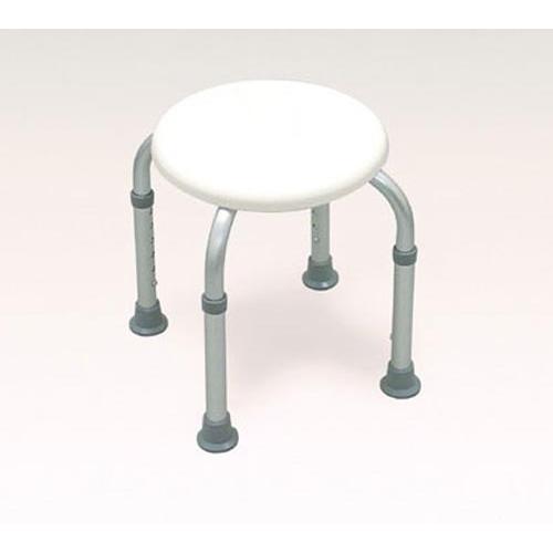 Bath Stool  - Round  White