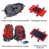 Outdoor Travel Bag 6.5W Solar Panel USB Powered Detachable Backpack Charger