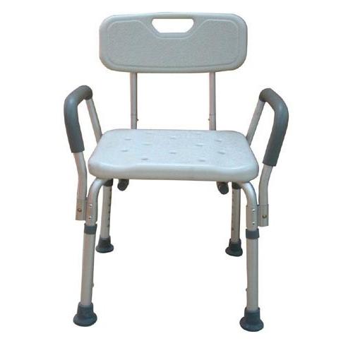 Bath Bench Adj Ht. w/Back-KD Remov. Padded Arms  (PMI)