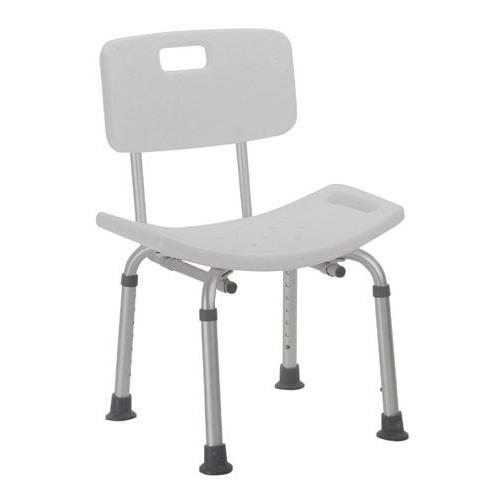 Shower Safety Bench W/Back - KD  Tool-Free Assembly Grey