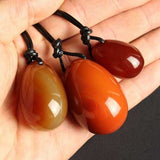 3Pcs Set Massage Rhodonite Natural Red Agate Jade Eggs Exercise Ball