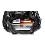 Men Women Leather Vintage Duffle Luggage Weekend Gym Travel Bag