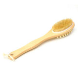 Natural Wood Bristle Bath Brush Long Double-sided Clean Massage Allaying Tired Dry Wet Amphibious