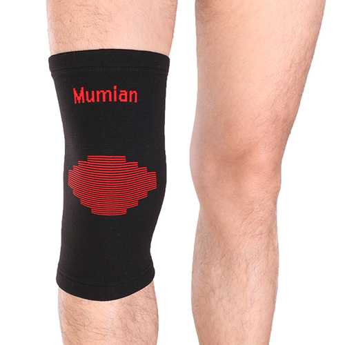 Mumian A03 Classic Red Black Color knitting Warm Sports Knee Pad Knee Sleeve Brace - 1PC