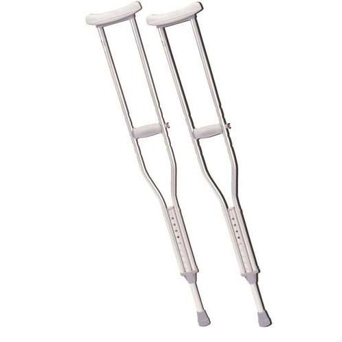 Push Button Alum Adj Crutch-pr Pediatric Patient Ht 4' - 4'6