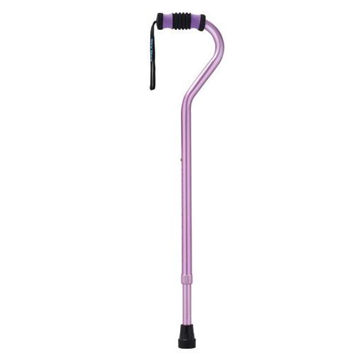 Standard Offset Walking Cane Adjustable Aluminum Purple