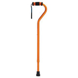 Standard Offset Walking Cane Adjustable Aluminum  Orange