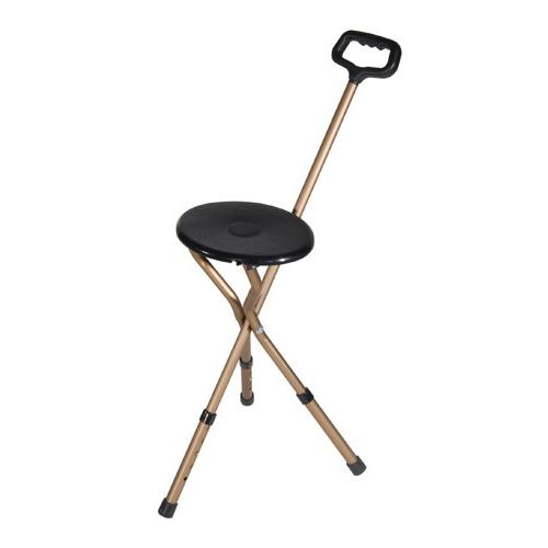 Cane Seat Adjustable w/Nylon Handle  Bronze Folding