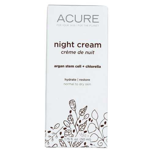 Acure - Night Cream - Argan Extract and Chlorella - 1.75 FL oz.