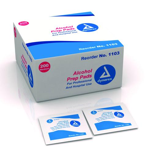 Alcohol Prep Pads Large Bx/100