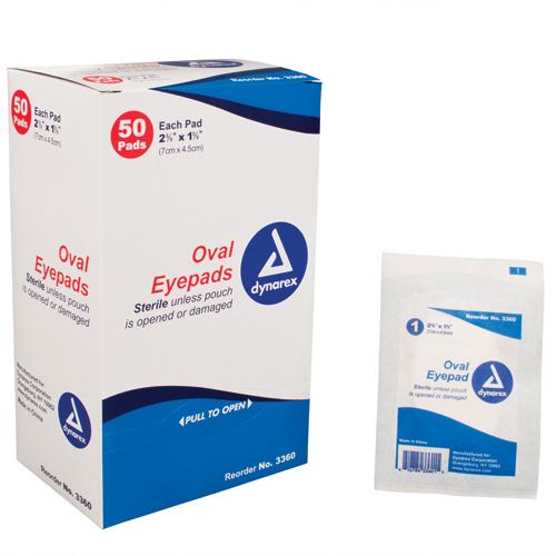 Sterile Oval Eyepad  Sterile 2 5/8  x 1 5/8  50 Pouches/ Bx