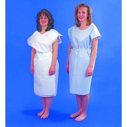 Paper Patient Exam Gowns- White Bx/50