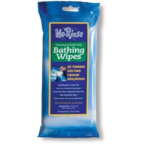 No Rinse Bathing Wipes Retail Package  Pk/8