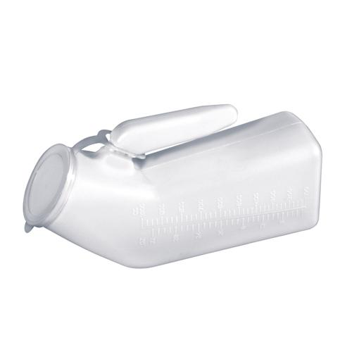 Urinal Male w/Cover Disposable Translucent