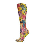 Blue Jay Fashion Socks (pr) Leopard Flowers 8-15mmHg