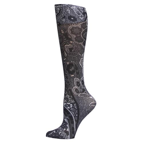 Blue Jay Fashion Socks (pr) New Black Paisley 8-15mmHg