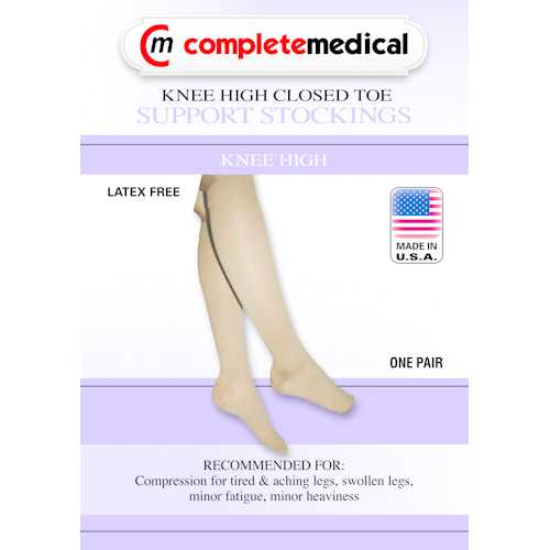 Firm Surg Wgt Stkngs 2X  Beige 20-30mmHg  Below Knee Clsd Toe