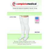 Anti-Embolism Stockings Lg/Lng 15-20mmHg Thigh Hi  Insp. Toe