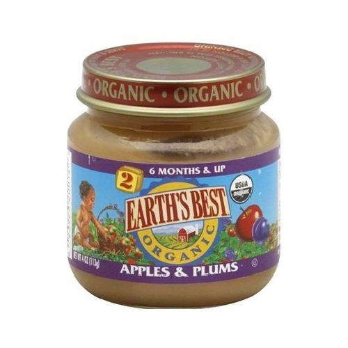 Earth's Best Baby Foods Baby Apple/Plum (12x4OZ )