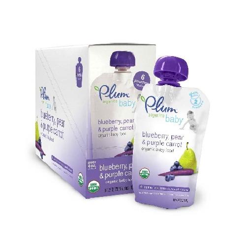 Plum Organics Blu/Pear/C (6x4OZ )