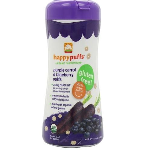 Happy Puffs Blueberry Prpl Crrt (6x2.1OZ )