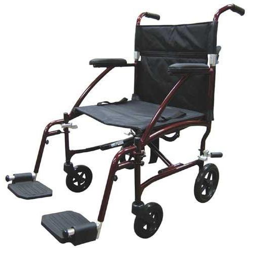 Fly-Lite Transport Chair Burgundy  19