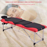 Black&Red 72" L Portable Massage Table with Free Carry Case