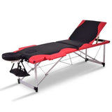 Black&Red 72" L Portable Massage Table with Free Carry Case