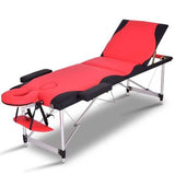 Black&Red 72" L Portable Massage Table with Free Carry Case