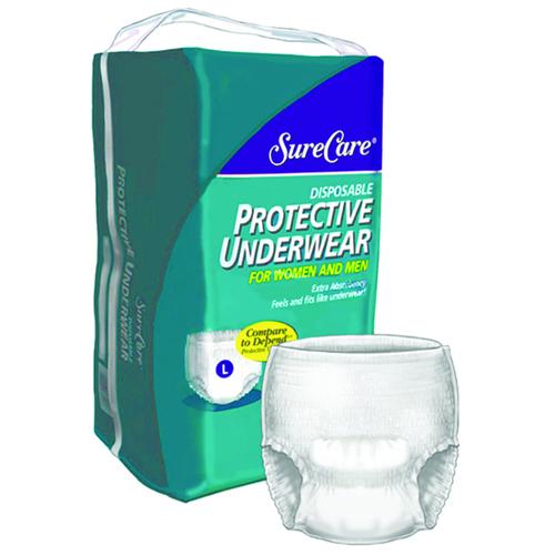 Underwear Disposable Large 44 -54  (4 Bxs/18) Total 72/cs