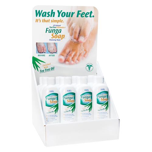 FungaSoap Tea Tree Ultimates 6oz Cleansing Wash Display