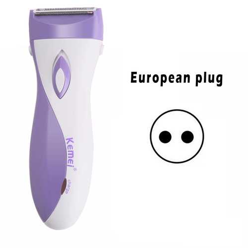 KEMEI-3018 Electric Epilator Purple EU Plug