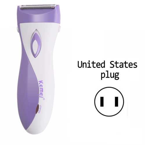 KEMEI-3018 Electric Epilator Purple US Plug