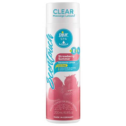 Pjur ScenTouch Clear Innovative Massage Lotion - 6.8 oz Strawberry